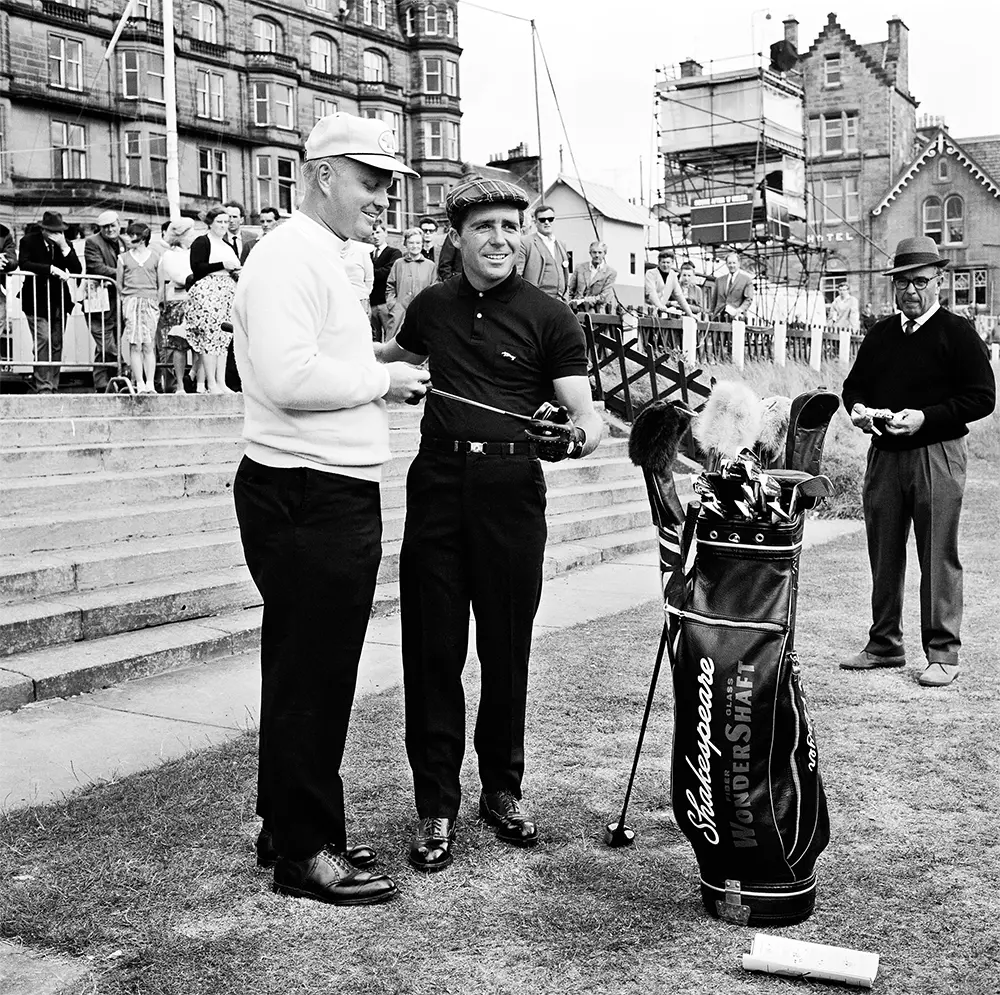 Nicklaus and Player at St. Andrews for 1964 Open Championship