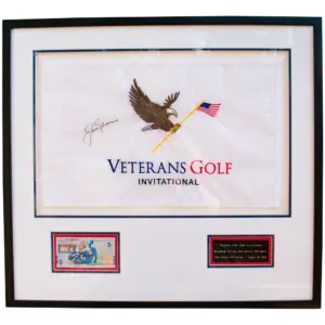 Jack Nicklaus Autographed Pin Flag and Scottish Bank Note
