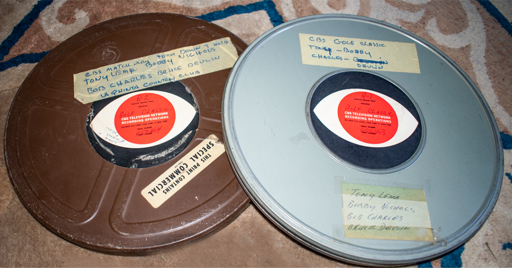 Canisters Containing Film of the 1964 Final Match CBS Golf Classic